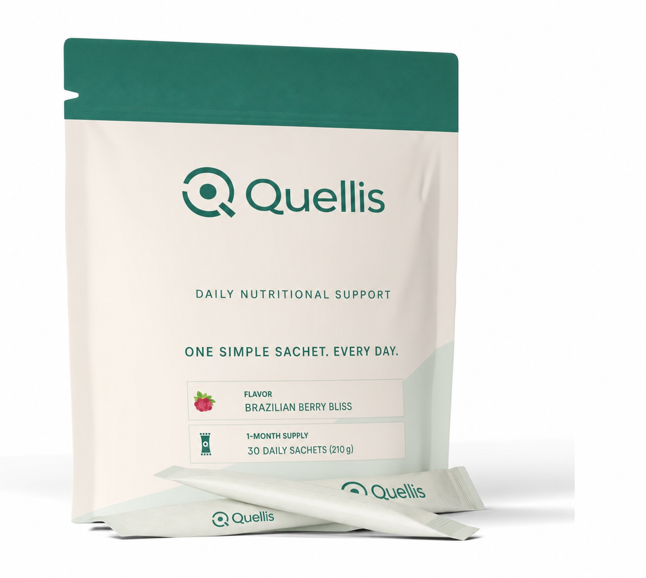 Quellis pouch with daily sachets